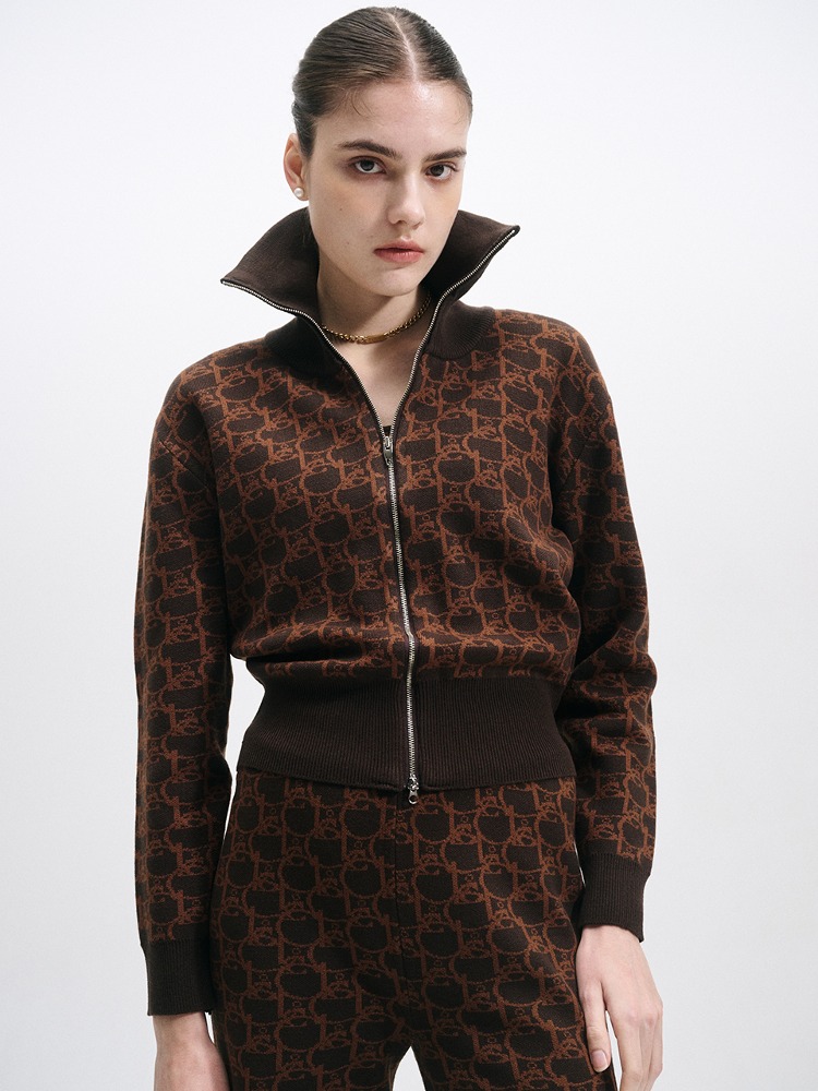 CCL LADY ZIP UP/BROWN